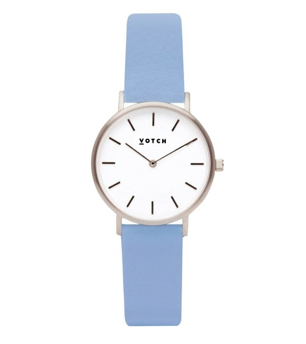 Votch Silver & Sky Blue Watch | Petite