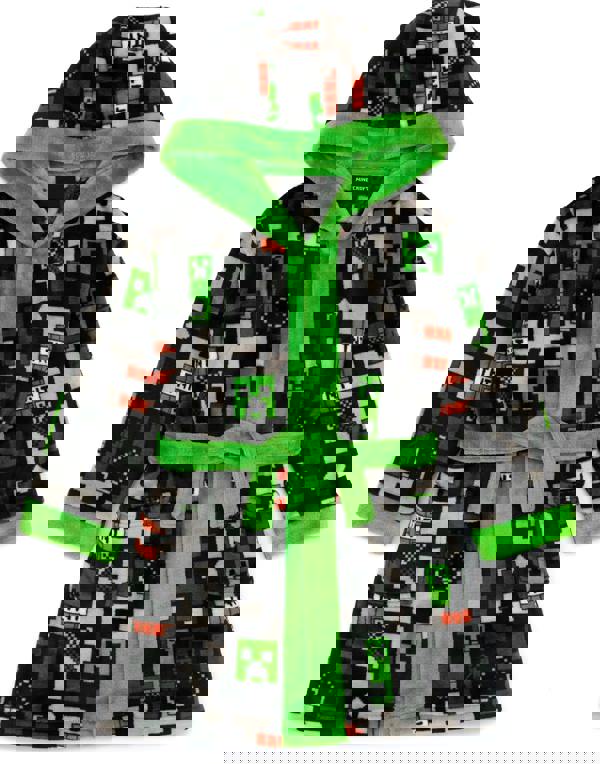 Minecraft Boys Multicoloured TNT Bathrobe