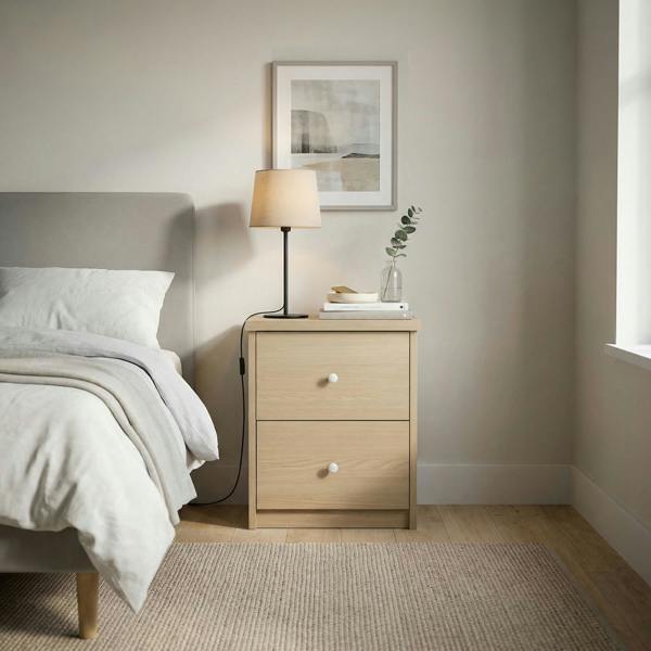 Core Products Freya 2-Drawer Bedside Cabinet