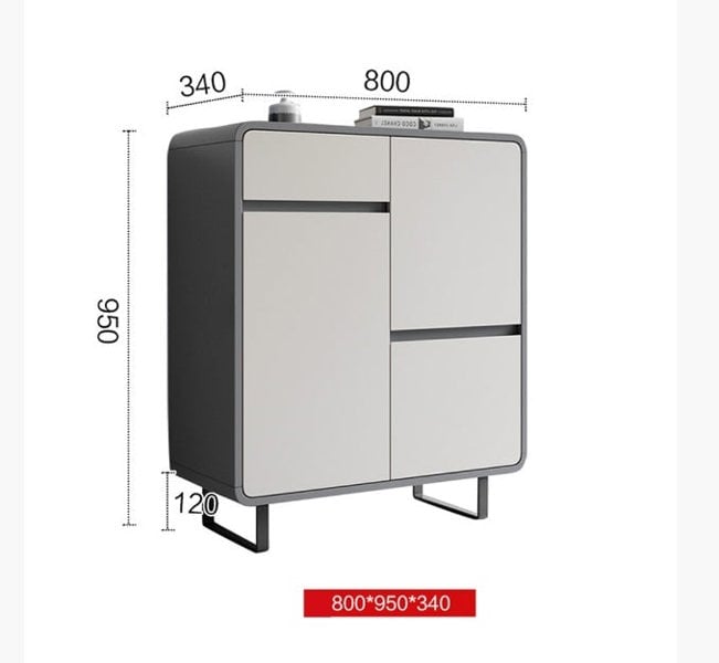 Naveda Shoe Storage, Grey with shoe storage and seat