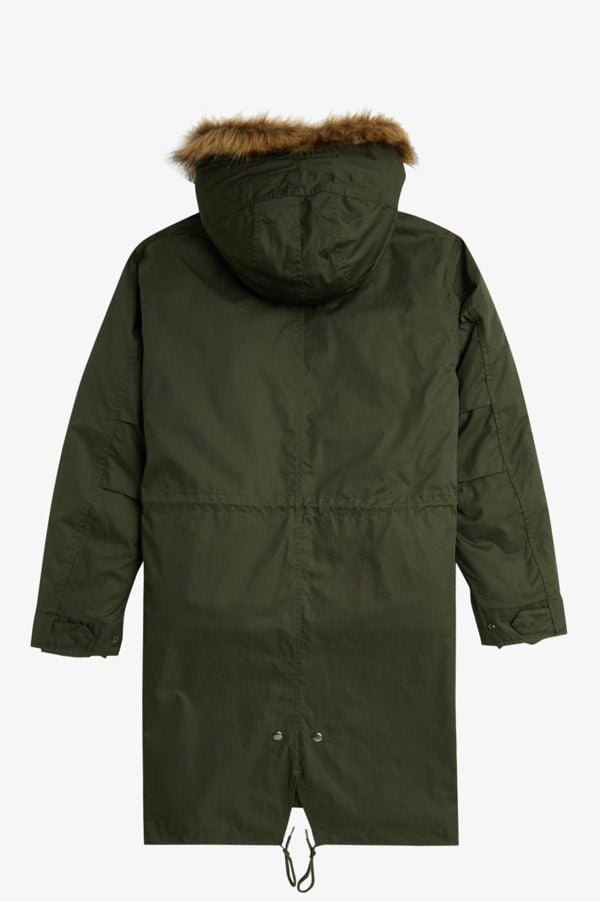 Fred Perry Hooded Parka Jacket - Green