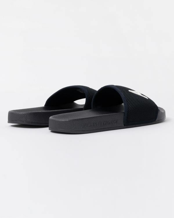 Armani Exchange Mesh A|X Logo Sliders - Deep Navy/Off White U385 - back