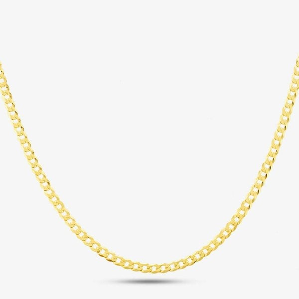 T. H. Baker 9ct Yellow Gold Flat Curb Chain SUFC-340-9Y