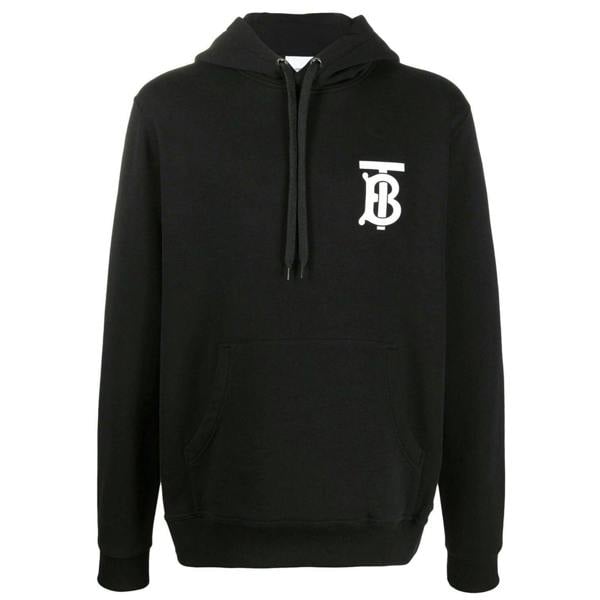 Burberry TB Print Hooded Sweatshirt Black - chancefashionco