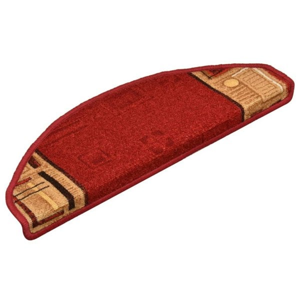 Berkfield Stair Mats Self-adhesive 10 pcs 65x21x4 cm Red