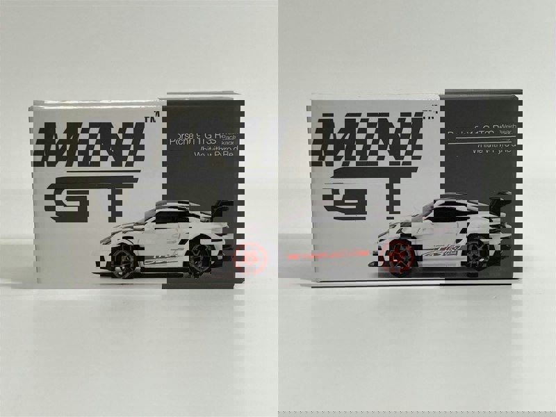 Mini GT Porsche 911 GT3 RS Weissach Package White With Pyro Red LHD 1:64 MGT00706L