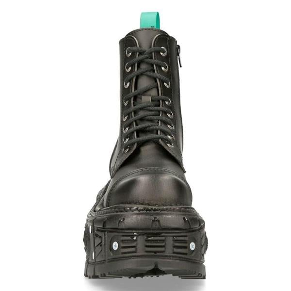 New Rock Vegan Leather Combat Platform Boots- TANKMILI083C-V2