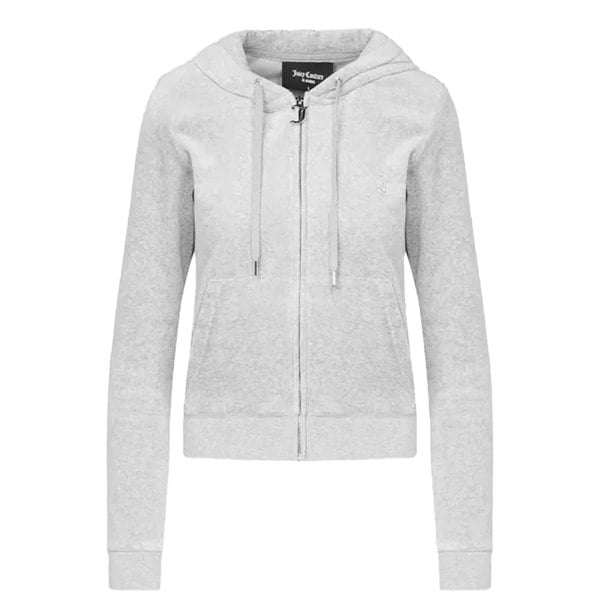 Juicy Couture Womens/Ladies Velour Full Zip Hoodie - Silver