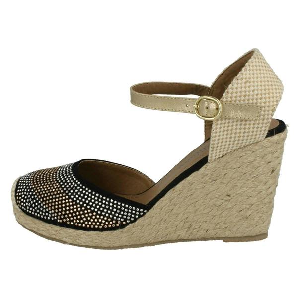 Savannah Ladies Savannah Bead Detail Wedge Sandals