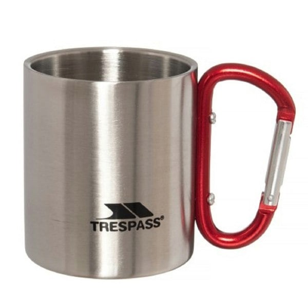 Trespass Bruski Carabiner Clip Travel Cup/Mug - Silver