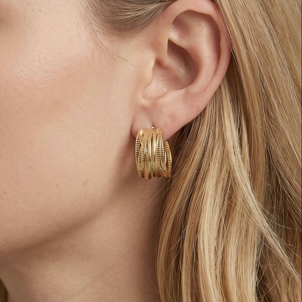Uchi & Soto Kin Twisted Gold Hoops