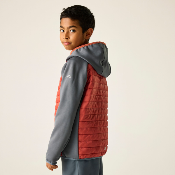 Regatta Kids Andreson Hybrid Padded Jacket - Dark Storm/Brick