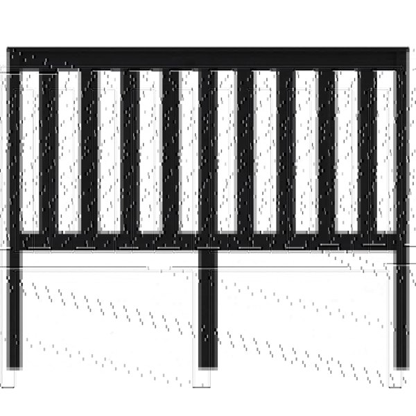 Berkfield Bed Headboard Black 146x6x101 cm Solid Wood Pine