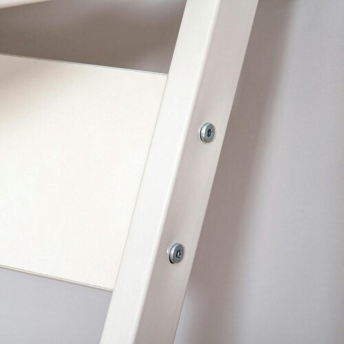 Wyld Haus Suel 60cm Wooden White Mobile Z Shaped Desk With Castor Wheels And Sliding Keyboard Tray