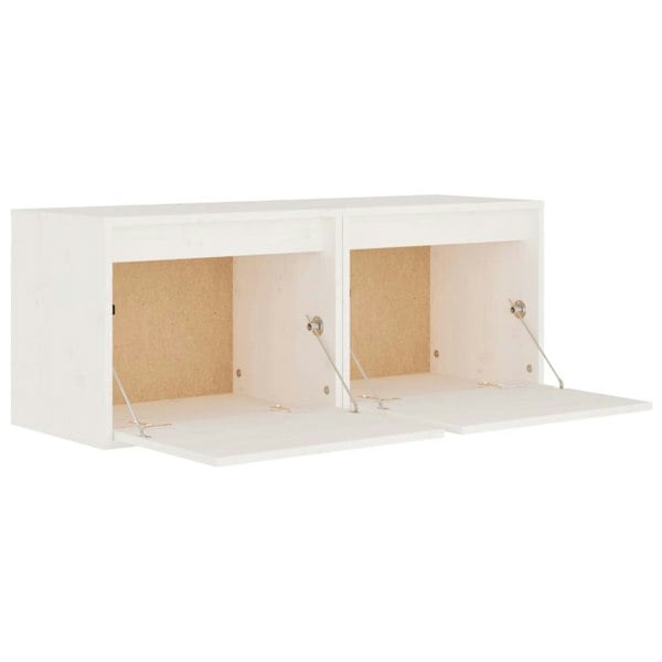 Berkfield Wall Cabinets 2 pcs White 45x30x35 cm Solid Pinewood