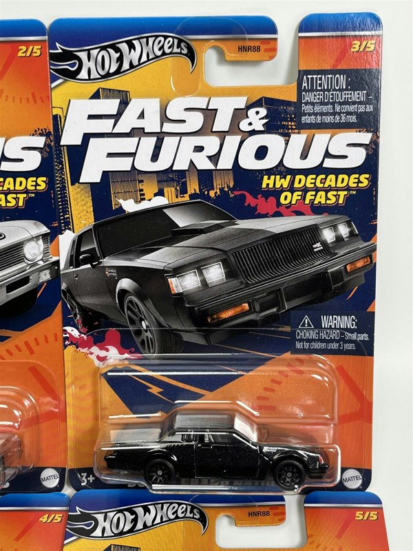 Hot Wheels Fast and Furious HW Decades Of Fast 4 Car Set Hot Wheels 1:64 Scale HNR88 979E