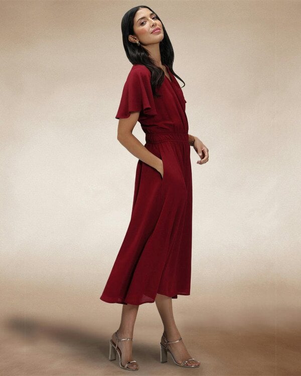 HotSquash Chiffon Midi Dress