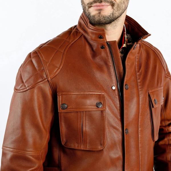The Expedition Leather Utility Jacket - Premium Men's Patterned Shirt by Claudio Lugli | Bold Design, Tailored Fit, Best Printed Shirts