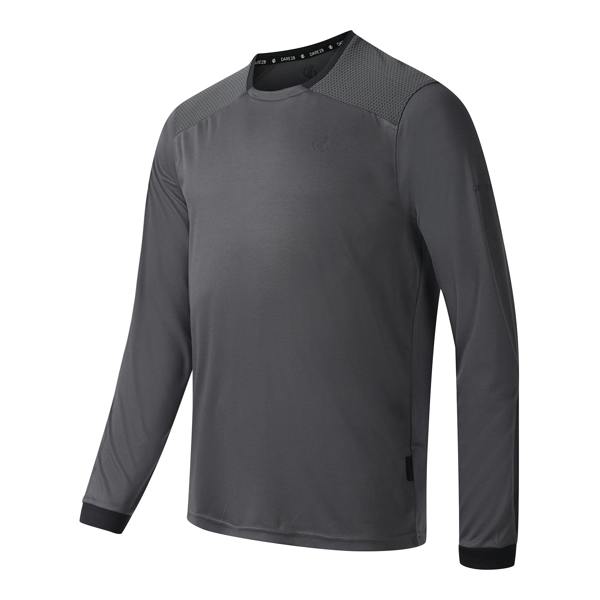 Dare 2B Mens Trackstand Ace Long-Sleeved T-Shirt - Magnet - 