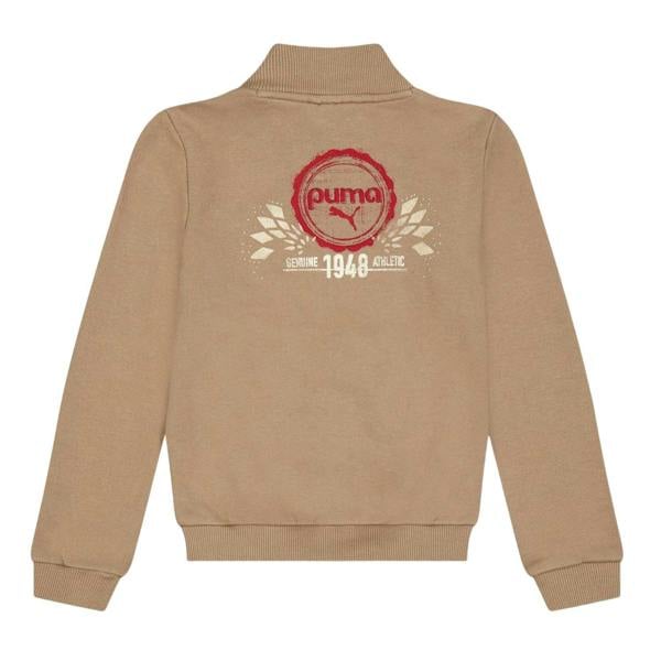 Puma Childrens/Kids Logo Sweat Jacket - Brown - 