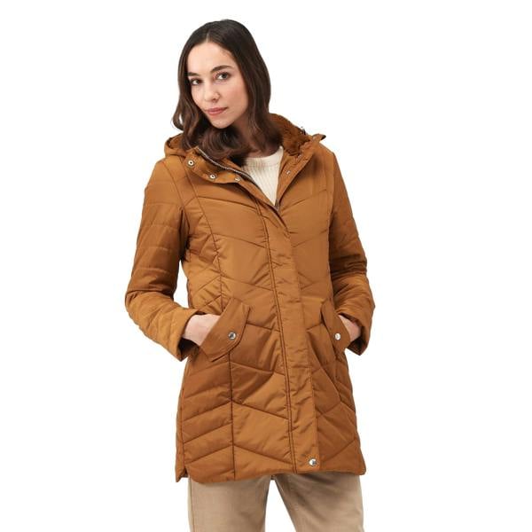 Regatta Womens/Ladies Panthea Insulated Padded Hooded Jacket - Rubber - 