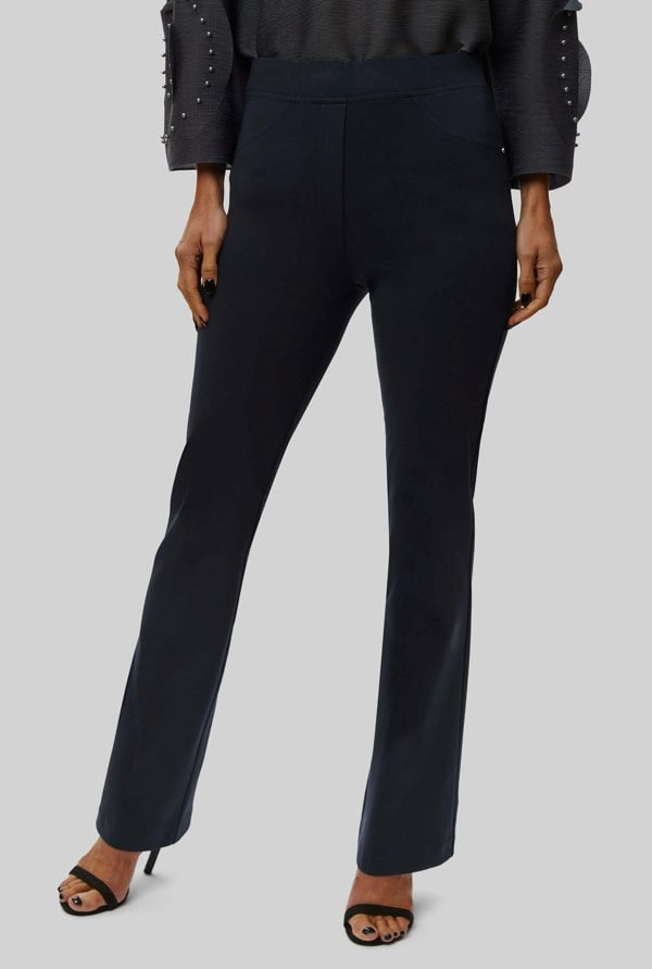 James Lakeland Boot Leg Trousers Navy