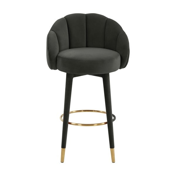 Furniture Edit Myla Black Swivel Bar Stool