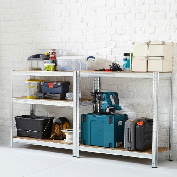 Neo Large Galvanised 5 Tier Shelving