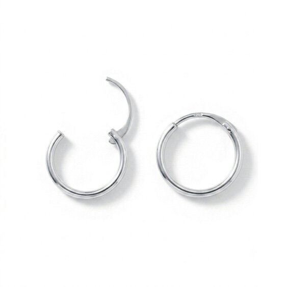 Spero London Sterling Silver Essential Hoop Earrings - 10mm