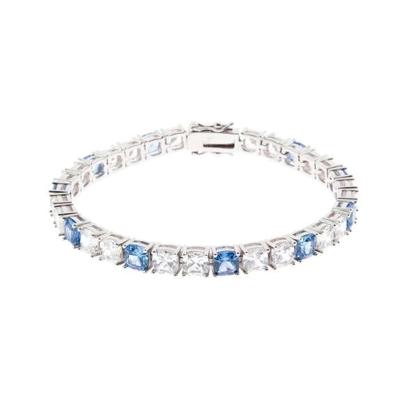 Cachet London Adele Silver Aqua Tennis Bracelet