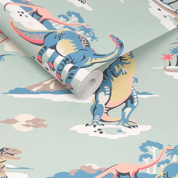 Cath Kidston Dinosaurs Duckegg Wallpaper