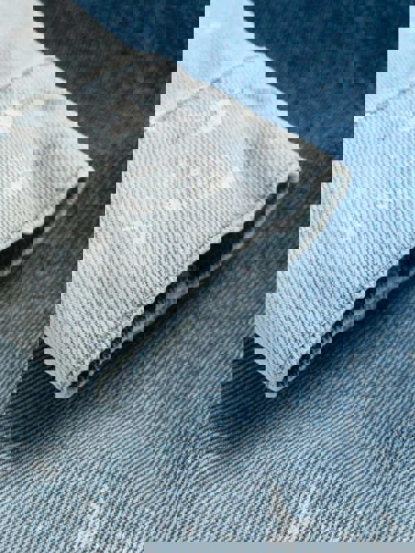 Off-White Bleach Painted Belted Denim Dress