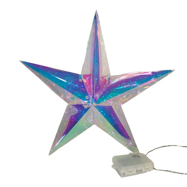 Samuel Alexander 36cm Battery Operated Light up Hanging Christmas Dreamlight Star with 100 White LEDs