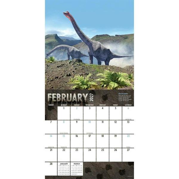 Dinosaurs Calendar 2027, Wall Calendars, Month To View, History & Literature, Gift