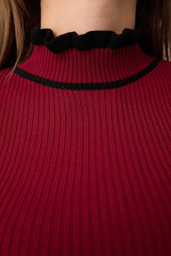 WOVCOR Color Block Knit Sweater