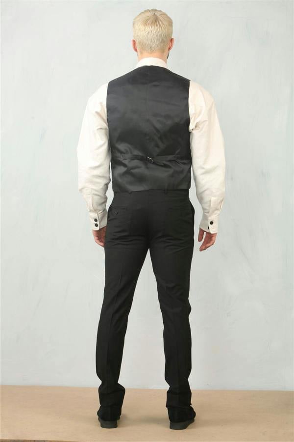 Infinity Leather Men's Black 3 Piece Formal Classic Prom Suit Workwear