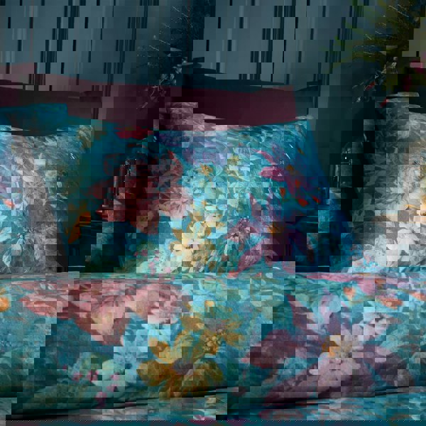 Bridgerton by Catherine Lansfield Romantic Floral Soft Velvet Duvet Cover Set