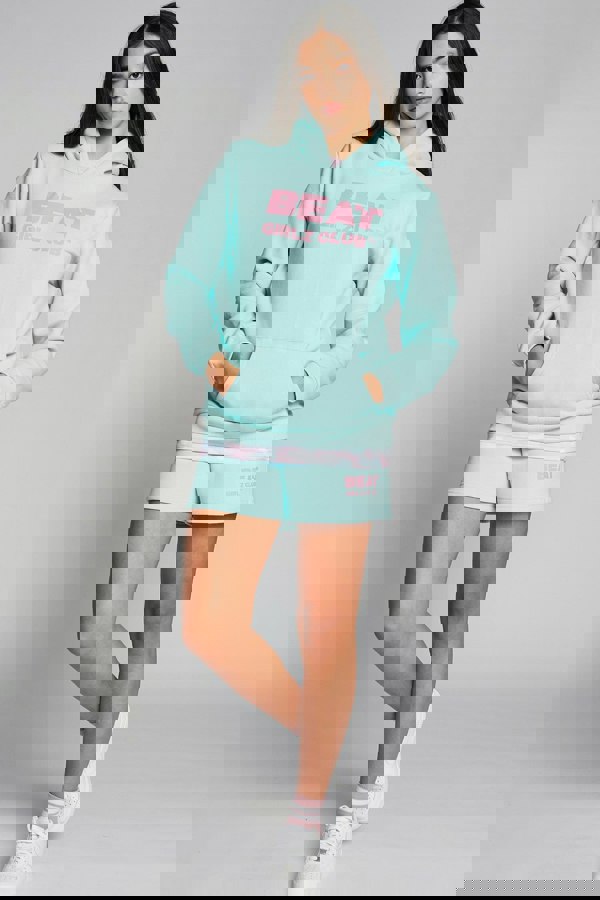 Beat Girlz Club Miami Logo Hoodie - Miami Blue