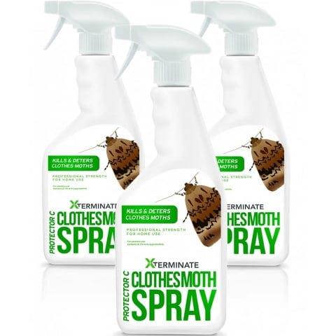 Xterminate Clothes Moth Killer Spray Treatment 3L Professional Strength Formula For Home Use