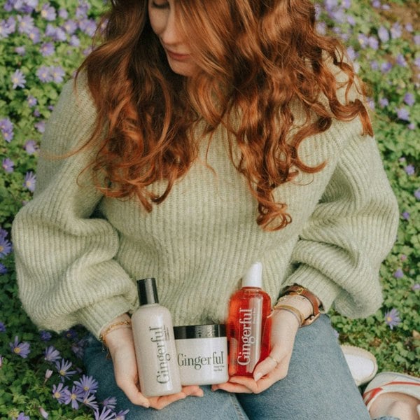 Gingerful Redhead Colour-Enhancing Henna & Rose Shampoo, Conditioner + Mask Bundle