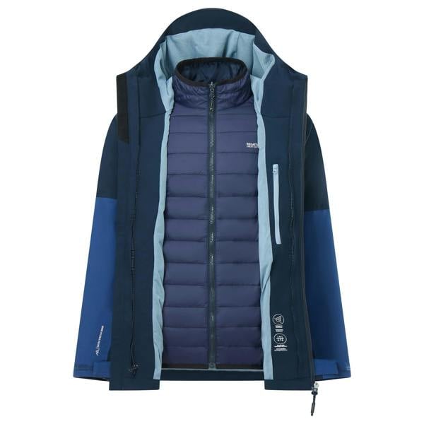 Regatta Mens Wentwood 3 in 1 Jacket - Aviator Blue/Navy - 