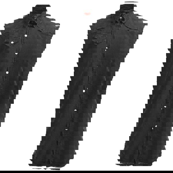 METAL STREETWEAR - Sleeveless Stone Washed Worker Black - Spiral USA