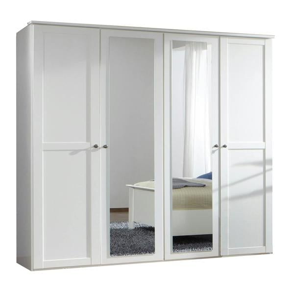TJ's Furniture Chalet White 4 Door Wardrobe
