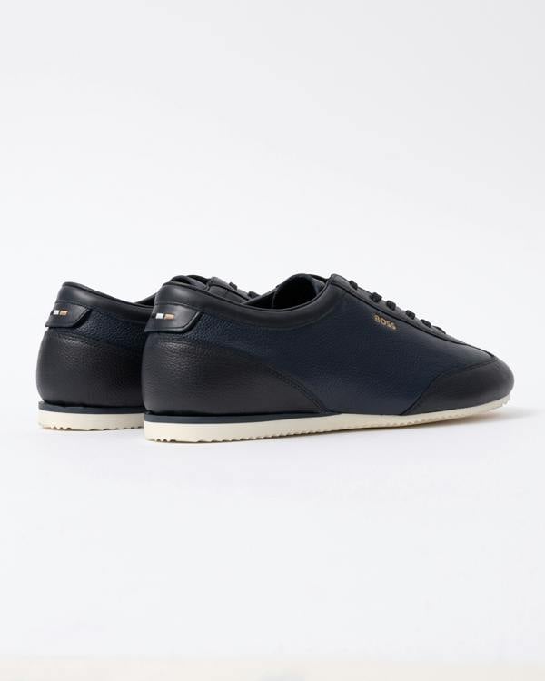 Back of the BOSS Orange Lineor Lowp Tbwl Mens Trainers - Open Blue 460