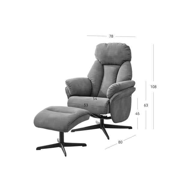 Portobello Swivel Chair with Footstool