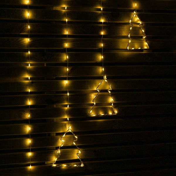 Samuel Alexander 1.2m x 1.2m FlexiBrights Christmas Tree Curtain Lights with 258 Warm White LEDs