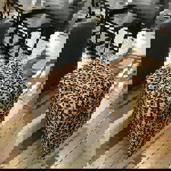 Square handmade small buttoned ottoman UK
