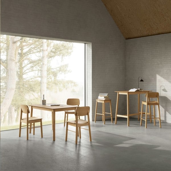 Furniture To Go Barlow Bar Stool Without Back in Matt Oak Set of 2