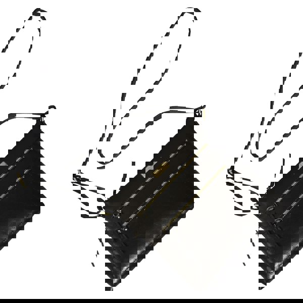 Assots London 'CORI' Black Polished VT Real Leather Crossbody Bag