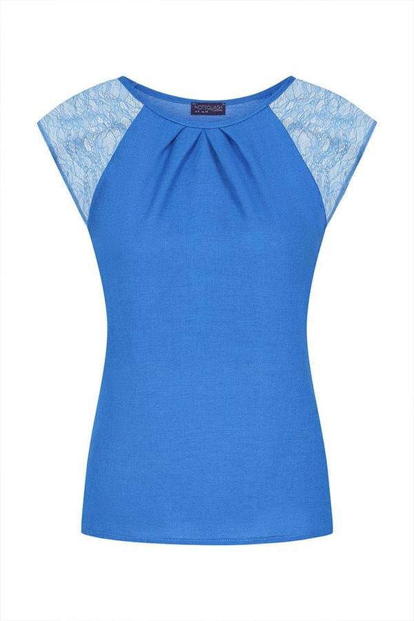 HotSquash Lace Sleeved Crepe Top